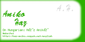 aniko haz business card